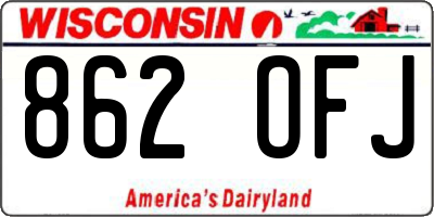 WI license plate 862OFJ