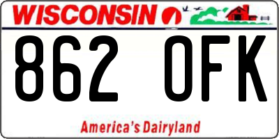 WI license plate 862OFK