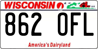 WI license plate 862OFL