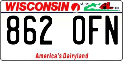 WI license plate 862OFN