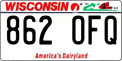 WI license plate 862OFQ