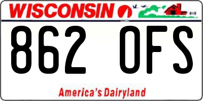 WI license plate 862OFS