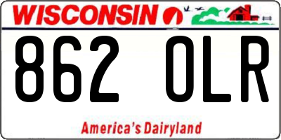 WI license plate 862OLR