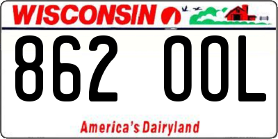 WI license plate 862OOL