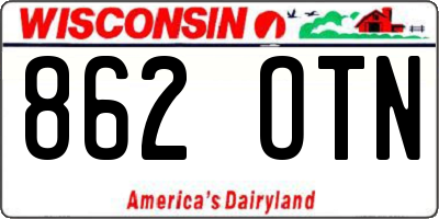 WI license plate 862OTN