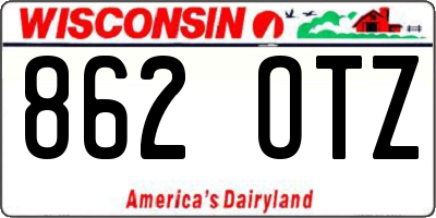 WI license plate 862OTZ