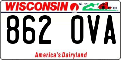 WI license plate 862OVA