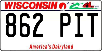 WI license plate 862PIT