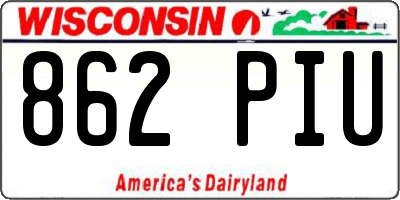 WI license plate 862PIU