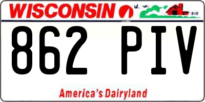 WI license plate 862PIV