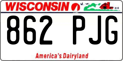 WI license plate 862PJG