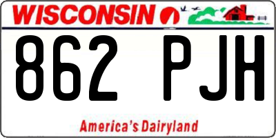 WI license plate 862PJH