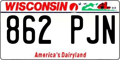 WI license plate 862PJN