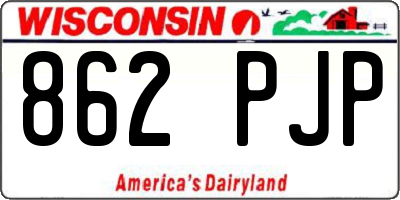 WI license plate 862PJP