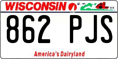 WI license plate 862PJS