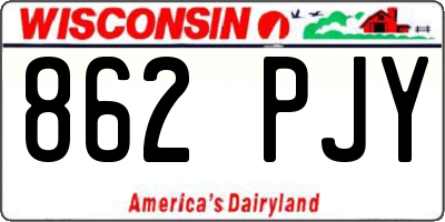 WI license plate 862PJY