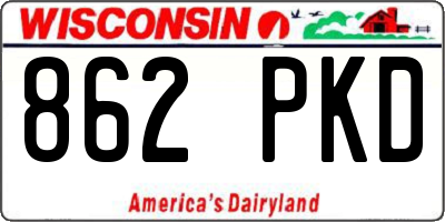 WI license plate 862PKD