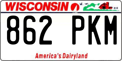 WI license plate 862PKM
