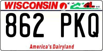 WI license plate 862PKQ