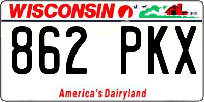 WI license plate 862PKX