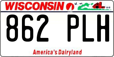 WI license plate 862PLH