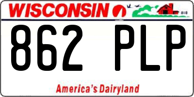 WI license plate 862PLP