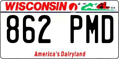 WI license plate 862PMD