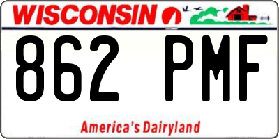 WI license plate 862PMF