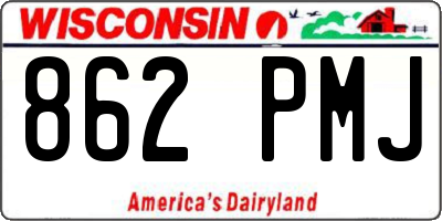 WI license plate 862PMJ