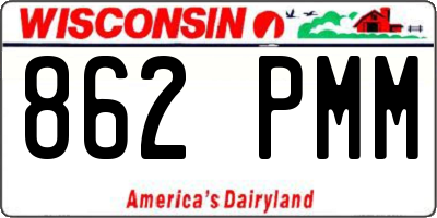 WI license plate 862PMM
