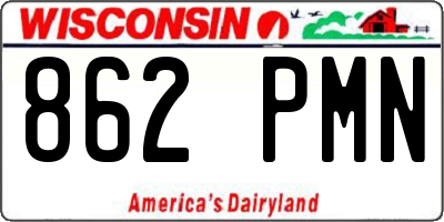 WI license plate 862PMN