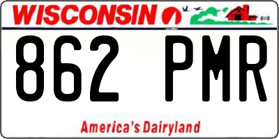 WI license plate 862PMR