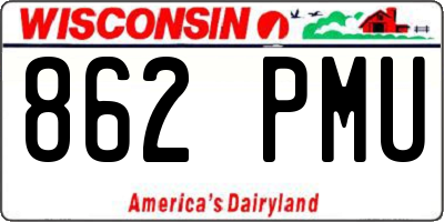 WI license plate 862PMU