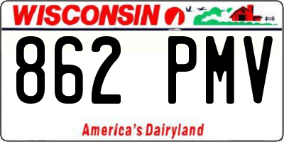WI license plate 862PMV