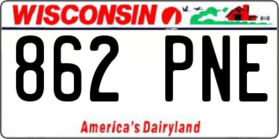 WI license plate 862PNE
