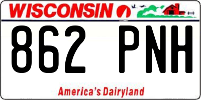 WI license plate 862PNH