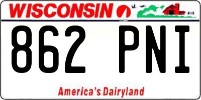 WI license plate 862PNI