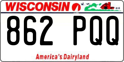 WI license plate 862PQQ
