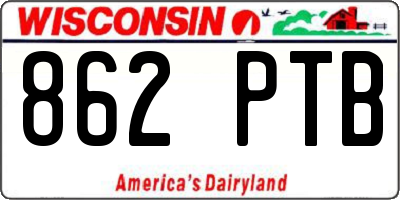 WI license plate 862PTB