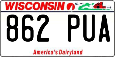 WI license plate 862PUA