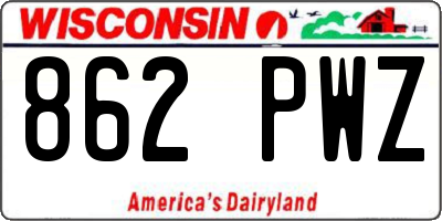 WI license plate 862PWZ