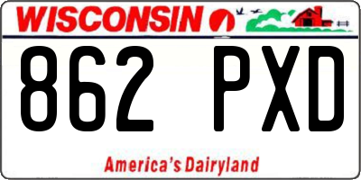 WI license plate 862PXD