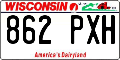 WI license plate 862PXH