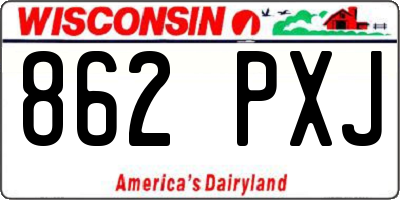 WI license plate 862PXJ