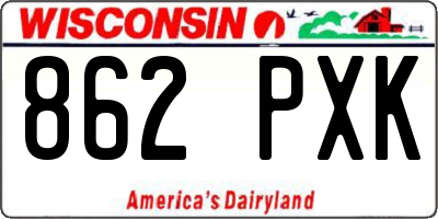 WI license plate 862PXK