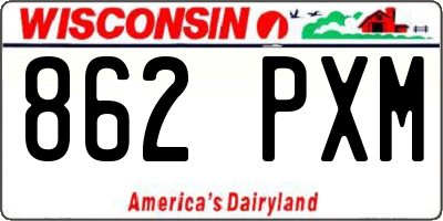 WI license plate 862PXM