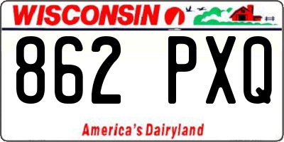 WI license plate 862PXQ