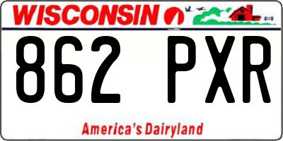 WI license plate 862PXR