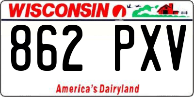 WI license plate 862PXV