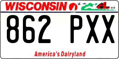 WI license plate 862PXX